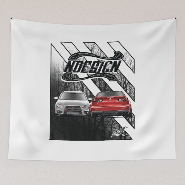 Item preview, mitsubishi lancer evoX front and rear white red  designed and sold by NaquashM.