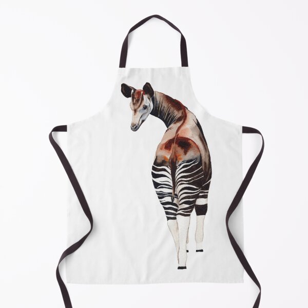 Item preview, okapi, watercolour animal art painting designed and sold by ChaseWilderness.