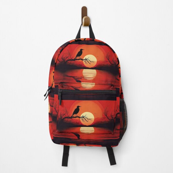 Item preview, Sunset Reflection Art with Bird designed and sold by RaiyaTees.