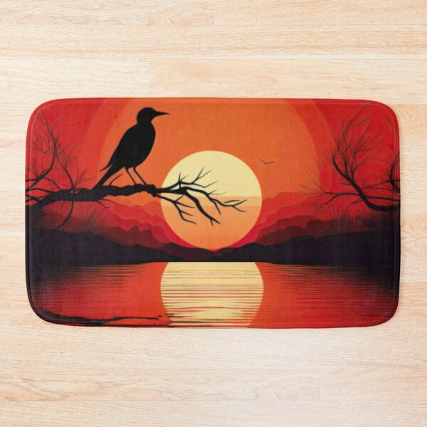 Item preview, Sunset Reflection Art with Bird designed and sold by RaiyaTees.