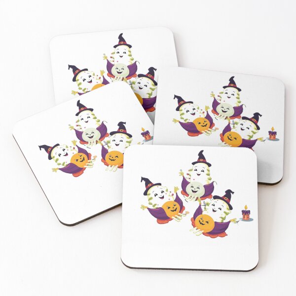 Item preview, Adorable Microbes as Witches with Pumpkins and Halloween Candles designed and sold by AdoraSticks.
