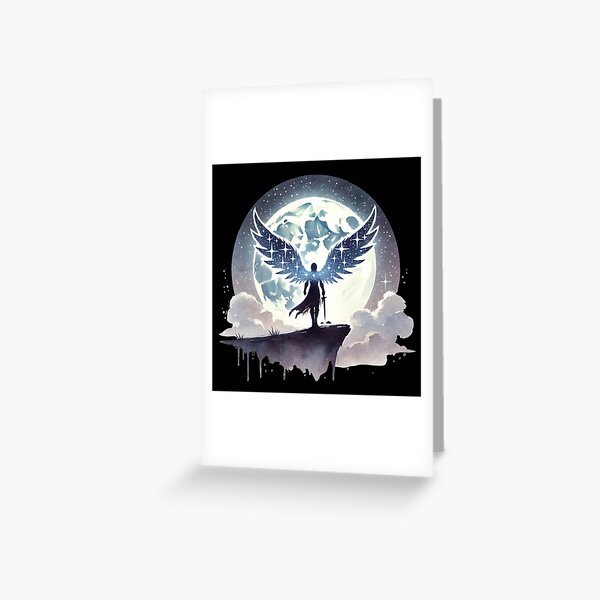 Item preview, Celestial Warrior with Starry Wings and Full Moon designed and sold by Chic_Clip_Craft.