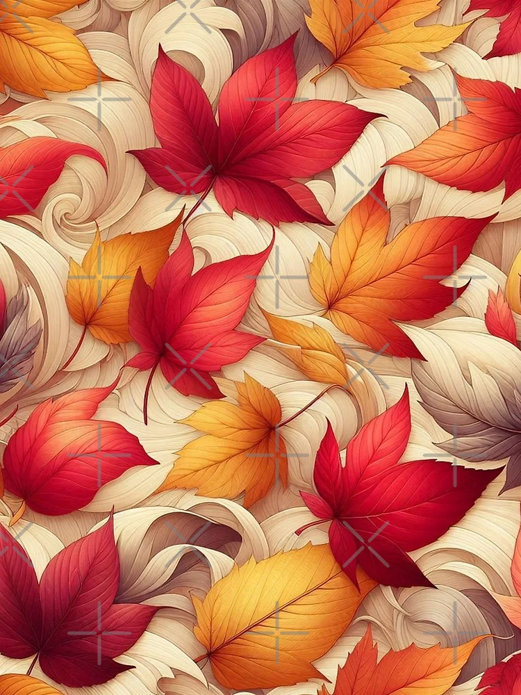 Thumbnail 3 of 3, Scarf, Autumn Pattern designed and sold by Rui Fernandes.
