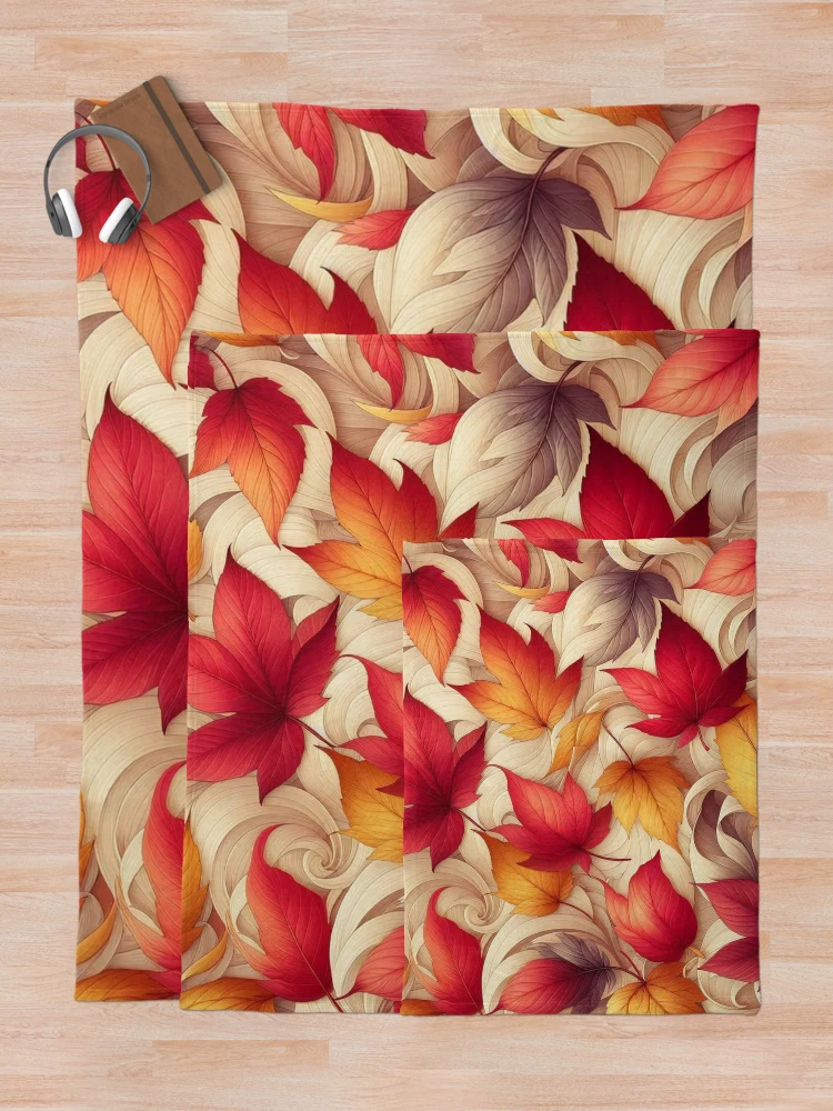 Thumbnail 5 of 6, Throw Blanket, Autumn Pattern designed and sold by Rui Fernandes.