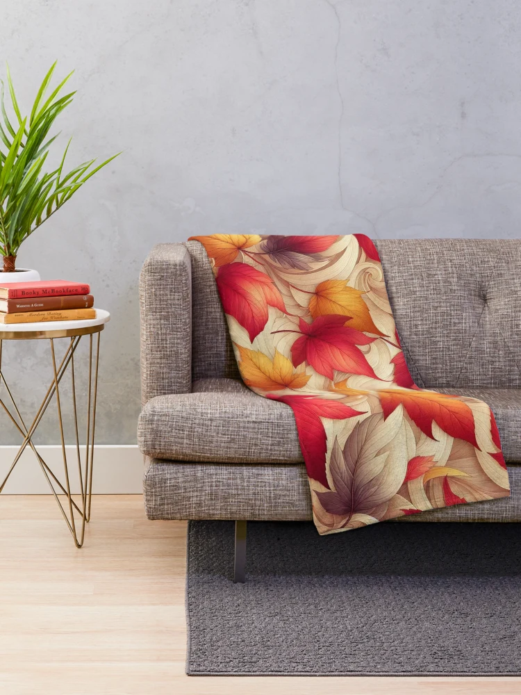 Thumbnail 2 of 6, Throw Blanket, Autumn Pattern designed and sold by Rui Fernandes.