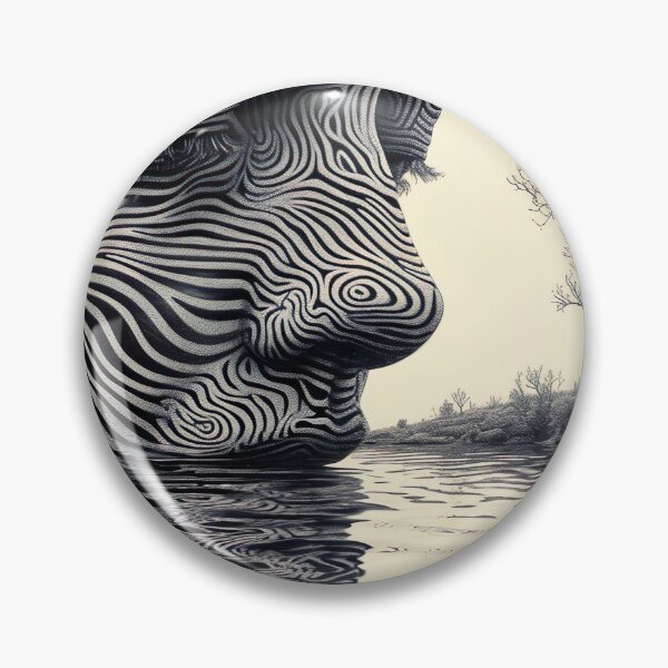 Item preview, Optical - Black & White Optical Water Face designed and sold by KootenayDesigns.