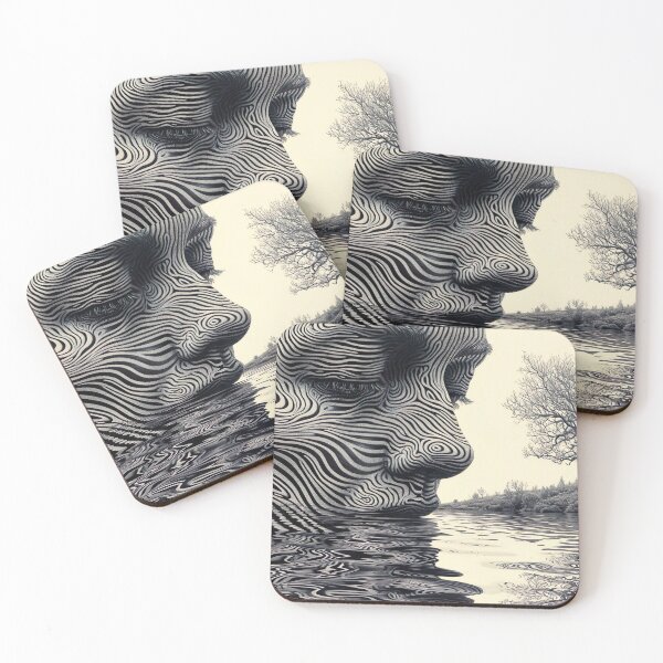 Item preview, Optical - Black & White Optical Water Face designed and sold by KootenayDesigns.