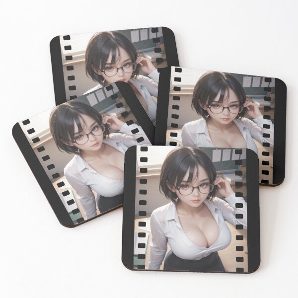 Item preview, Sexy Manga Secretary Girl in Glasses Movie Scene Art designed and sold by Hungry-Murphy.