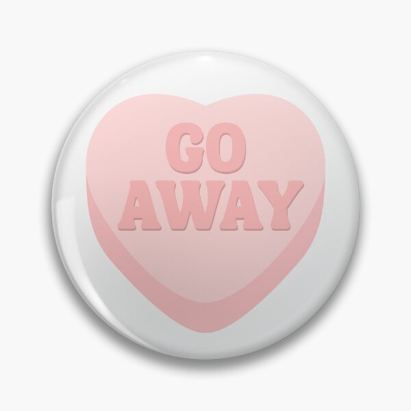 Artikelvorschau, Go Away Candy Herz - Pastellrosa entworfen und verkauft von pixel-chick.