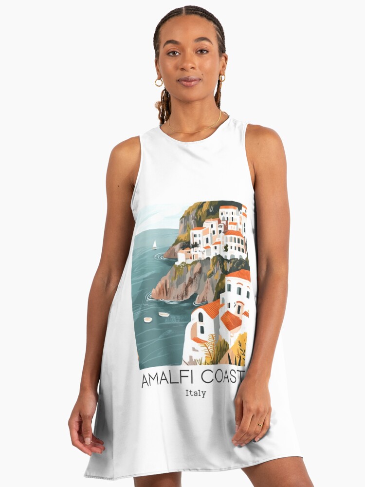 A Vintage Travel Illustration of Amalfi Coast - Italy " A-Line Dress for Sale by GoodOldVintage | Redbubble A Vintage Travel Illustration of Amalfi Coast - Italy " A-Line Dress for Sale by GoodOldVintage | Redbubble