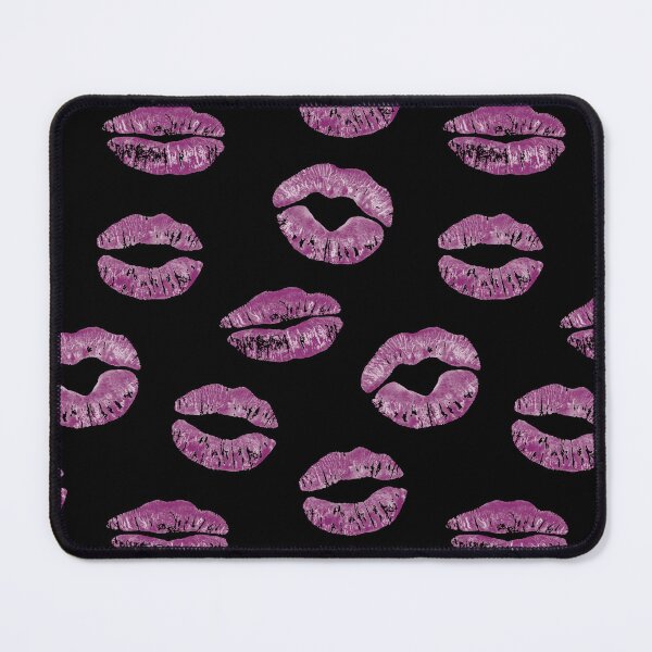 Item preview, Lips Kisses Smooches Pattern 1 - Violet Purple and Black designed and sold by Daniel Bevis Design.