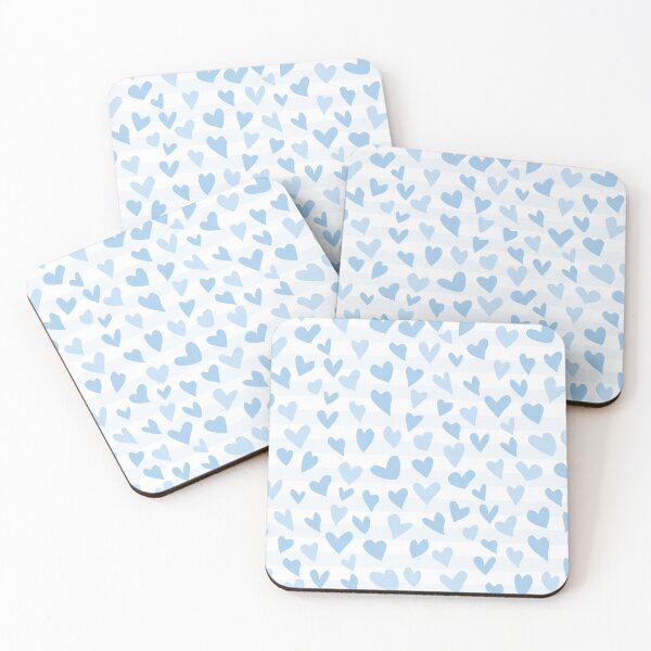 Item preview, Cute Little Hearts in Shades of Blue designed and sold by Angela Dow.