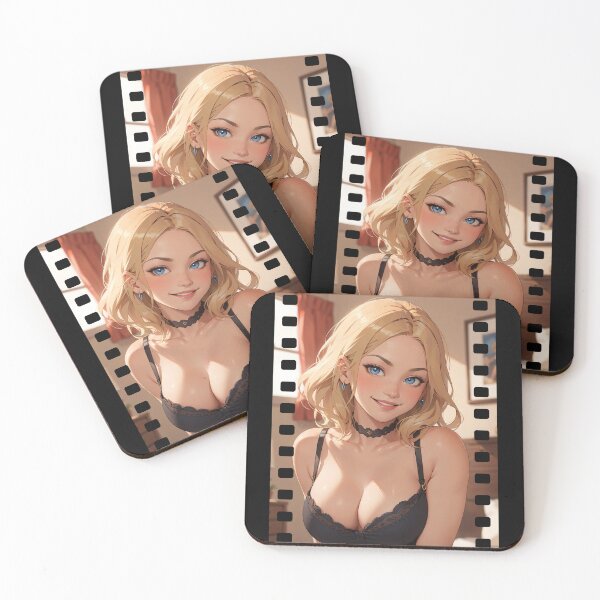 Item preview, Sexy Blonde Manga Girl with Blue Eyes Movie Scene Art designed and sold by Hungry-Murphy.