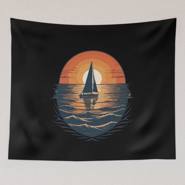 Item preview, Sailing Adventure In The Sunset designed and sold by LuminOrb.