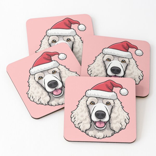 Item preview, A Cute Standard Poodle Ready for Christmas! designed and sold by Ambitious Astronaut.