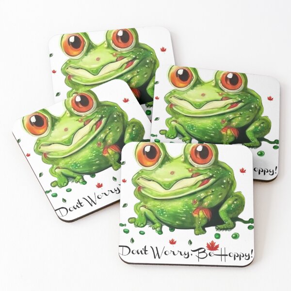 Item preview, Don't Worry, Be Hoppy Frog Design | Fun & Whimsical. designed and sold by AlienTechs.