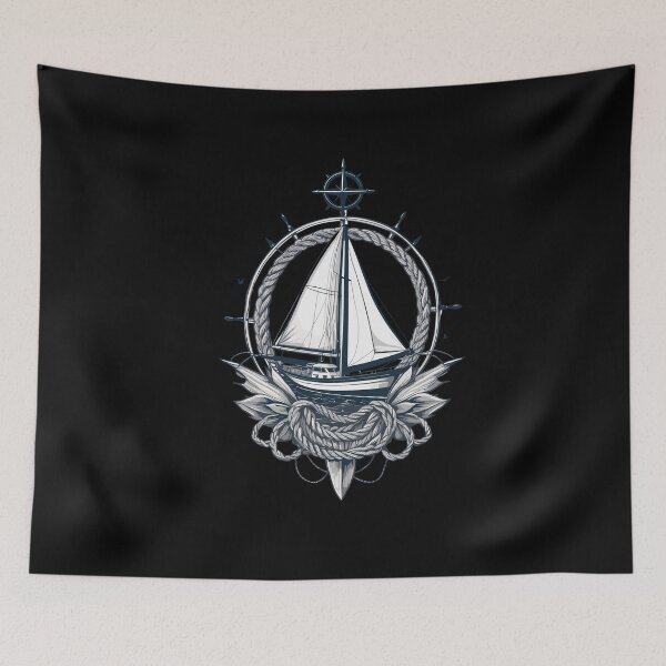 Item preview, Sailboat Compass Nautical Adventure designed and sold by LuminOrb.