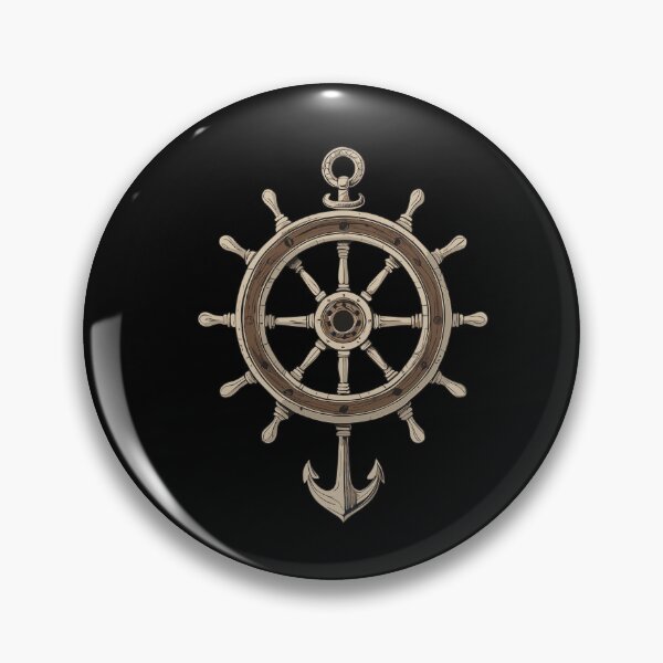 Item preview, Nautical Steering Wheel With Anchor designed and sold by LuminOrb.