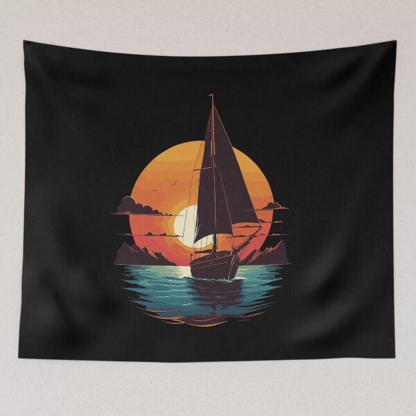 Item preview, Sailing Adventure Sunset Sea designed and sold by LuminOrb.