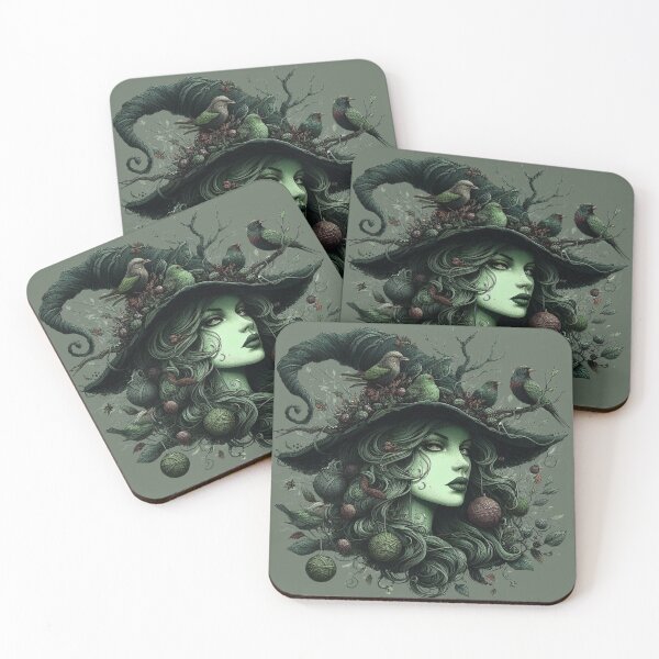 Item preview, Forest Witch of Yarn and Birds - Nature's Fiber Art designed and sold by GOTEK.