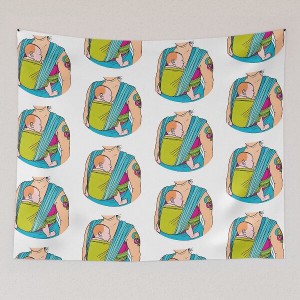 Item preview, Colorful Baby Wearing Woven Wrap designed and sold by Hear4theEars.