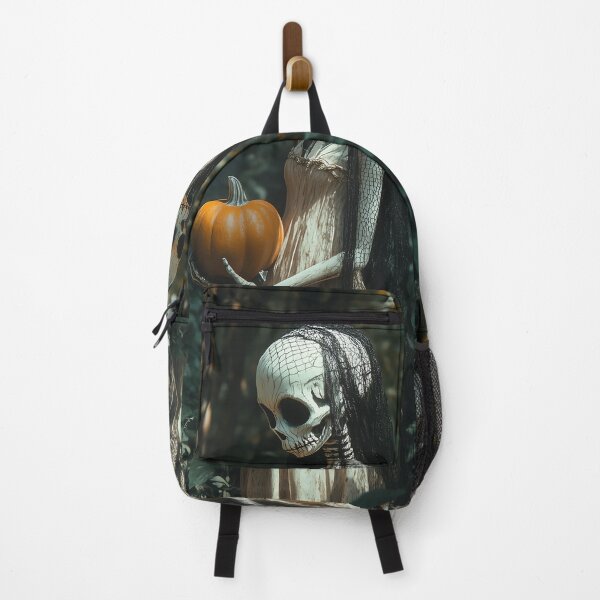 Item preview, Gothic Skeleton Brides with Pumpkins in the Forest designed and sold by landletsy.