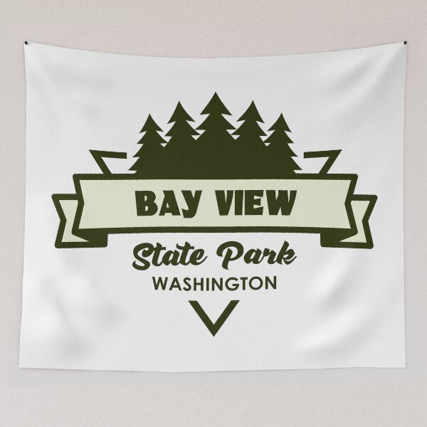 Item preview, Bay View State Park Washington Trees And Ribbon designed and sold by bivenart.