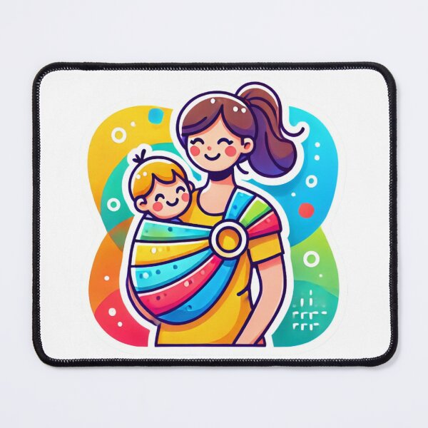 Item preview, Colorful Baby Ring Sling with Mom designed and sold by Hear4theEars.