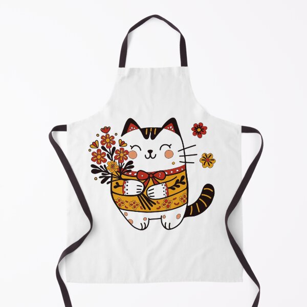 Item preview, KittyKat - Cute Cuddley Cat with Flowers designed and sold by KittyKatCats.