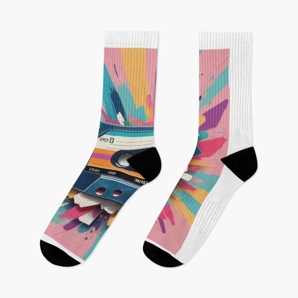 Item preview, A vintage cassette tape surrounded by vibrant, abstract shapes and pastel colors designed and sold by James Gunn.
