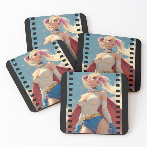 Item preview, Sexy Blonde Manga Superheroine Movie Scene Illustration designed and sold by Hungry-Murphy.