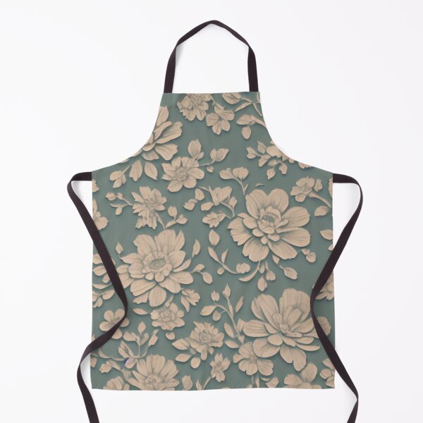 Item preview, Cream Flowers on Sage designed and sold by BubbleGalaxy.