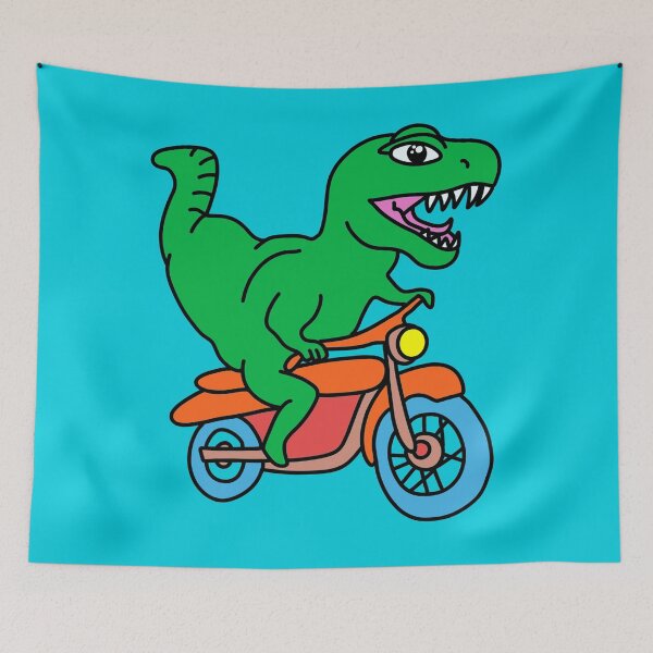 Item preview, Dinosaur on Motorcycle designed and sold by NOTSNIW ART.