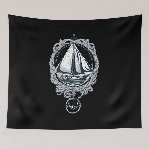 Item preview, Elegant Sailboat With Anchor designed and sold by LuminOrb.