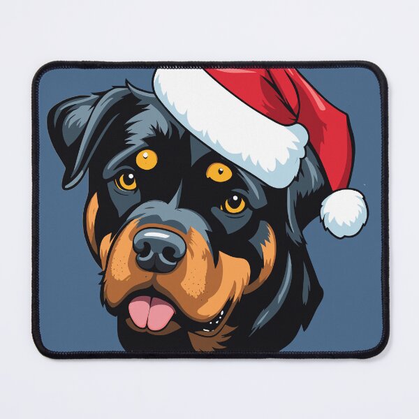Item preview, A Cute Rottweiler in a Santa Hat designed and sold by Ambitious Astronaut.