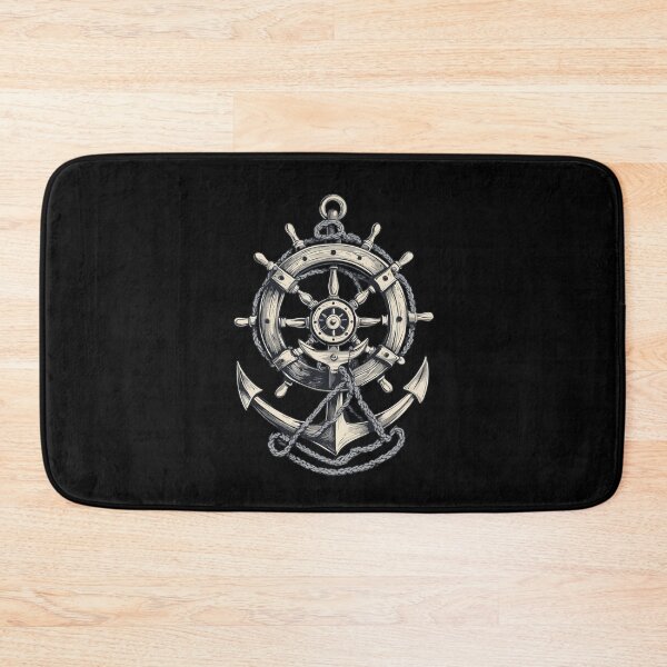 Item preview, Nautical Steering Wheel And Anchor Design designed and sold by LuminOrb.