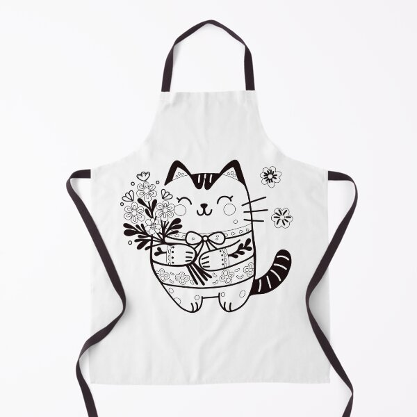 Item preview, KittyKat - Cute Cuddley Cat with Flowers designed and sold by KittyKatCats.