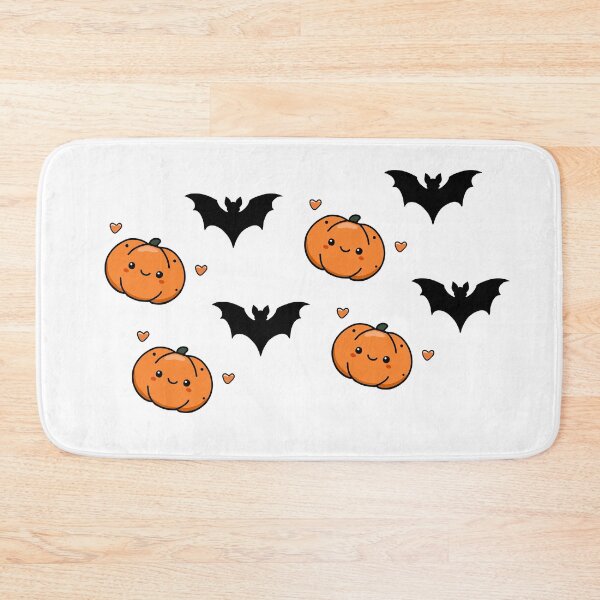 Item preview, Cute & Spooky: The Pumpkin and the Bat, Pattern, Unique designed and sold by villacreativa.