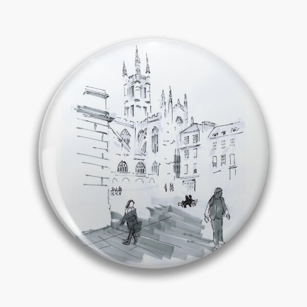 Item preview, Bath Abbey Monochrome Drawing designed and sold by MikeJory.