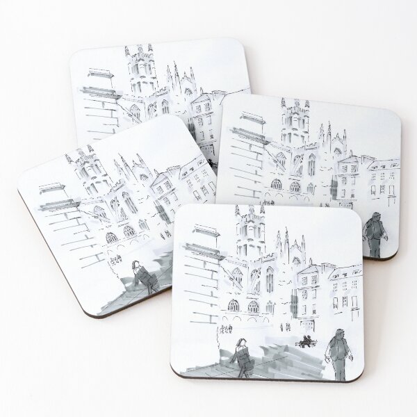 Item preview, Bath Abbey Monochrome Drawing designed and sold by MikeJory.