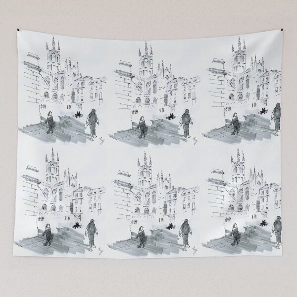 Item preview, Bath Abbey Monochrome Drawing designed and sold by MikeJory.