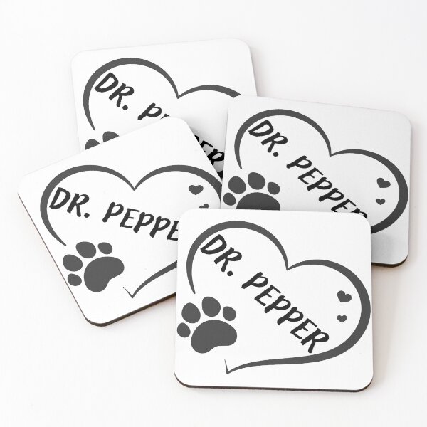 Item preview, Dr. Pepper in a heart with a paw, great gift for dog or cat owners  designed and sold by OCS1337.