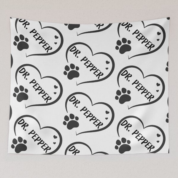 Item preview, Dr. Pepper in a heart with a paw, great gift for dog or cat owners  designed and sold by OCS1337.