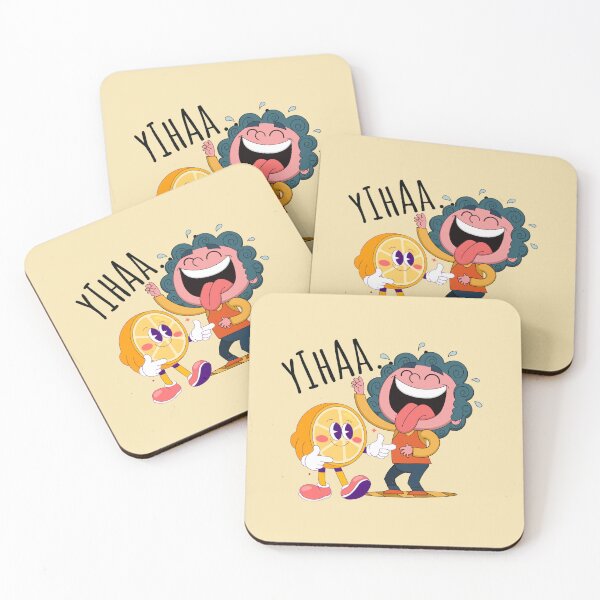 Item preview, Cute Cartoon Lemon and Laughing Boy with Curly Hair designed and sold by nada-art.