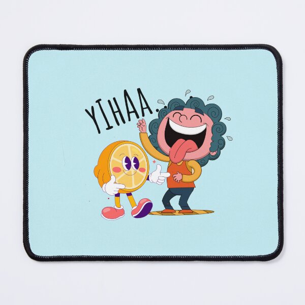 Item preview, Cute Cartoon Lemon and Laughing Boy with Curly Hair designed and sold by nada-art.