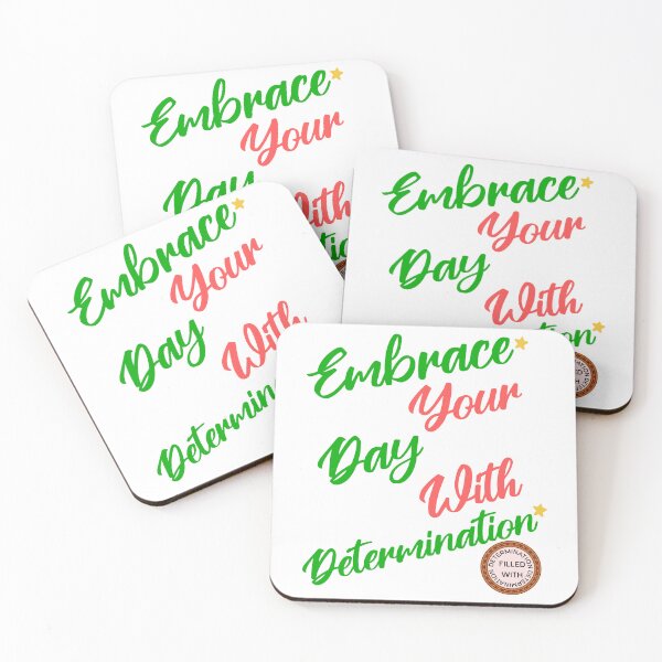 Item preview, Cute positive motivational gift of determination for all designed and sold by PrintSparkDesigns.