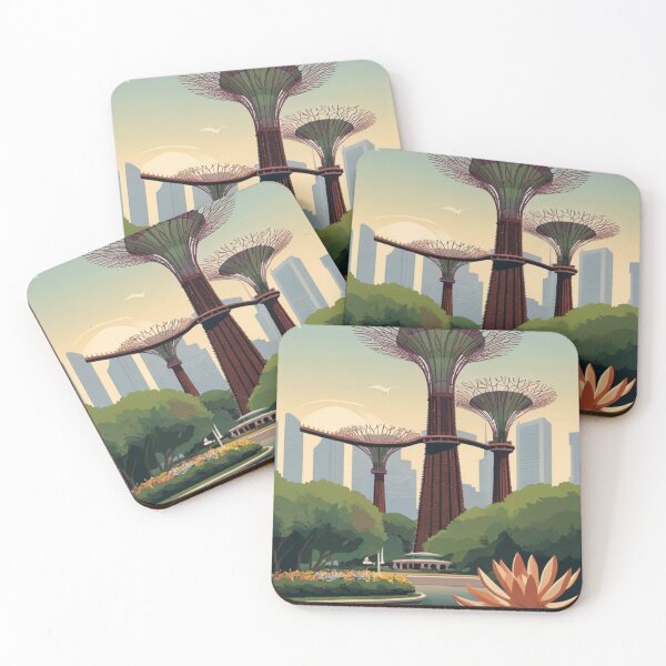 Item preview, 001 Vintage Gardens By The Bay Travel Poster Design designed and sold by Alexis Art Collection.
