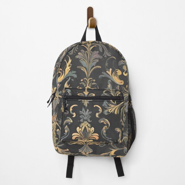 Item preview, Gold and Grey Damask on Faded Black designed and sold by BubbleGalaxy.