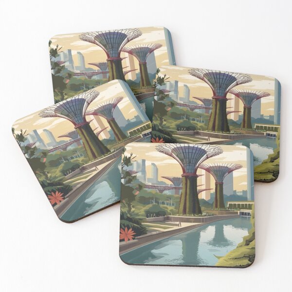 Item preview, 002 Vintage Gardens By The Bay Travel Poster Design designed and sold by Alexis Art Collection.