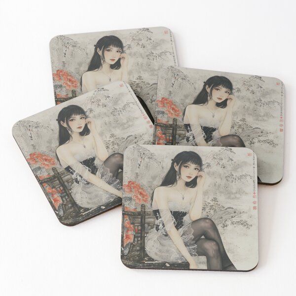 Item preview, Elegant woman seated in traditional-inspired setting designed and sold by Artessie.